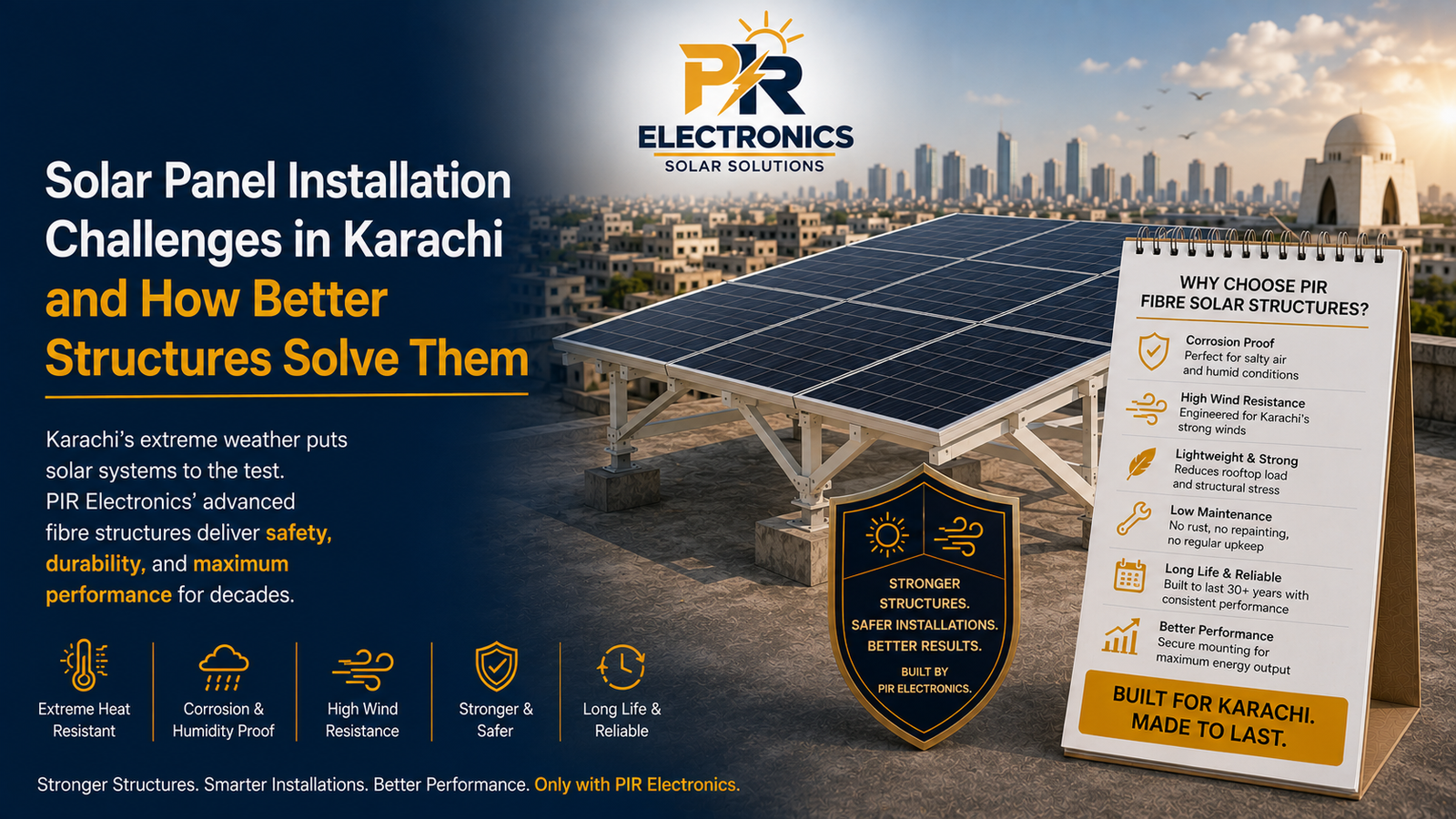 Solar Panel Installation Challenges in Karachi and How a Better Solar Mounting Structure Can Solve Them