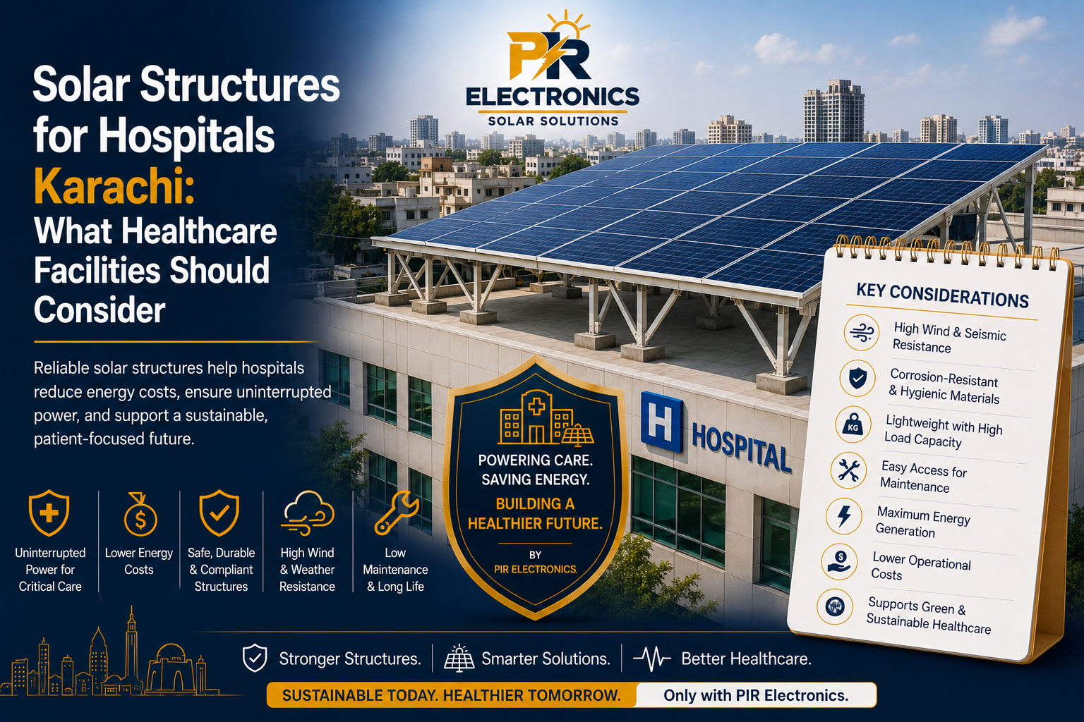 Solar Structures for Hospitals Karachi: What Healthcare Facilities Should Consider
