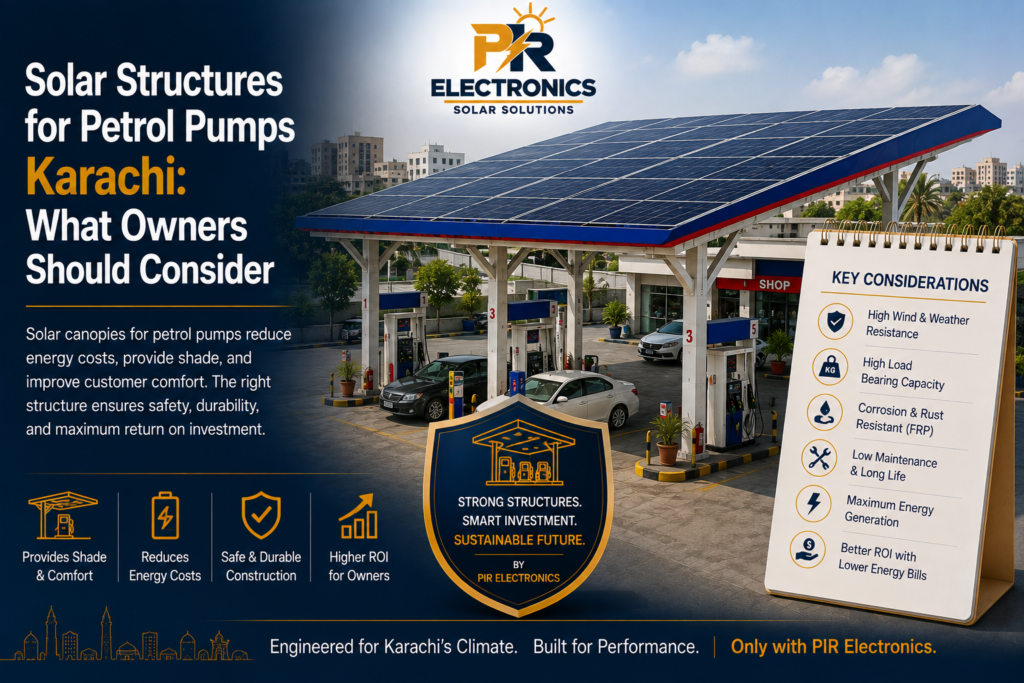 solar structures for petrol pumps Karachi