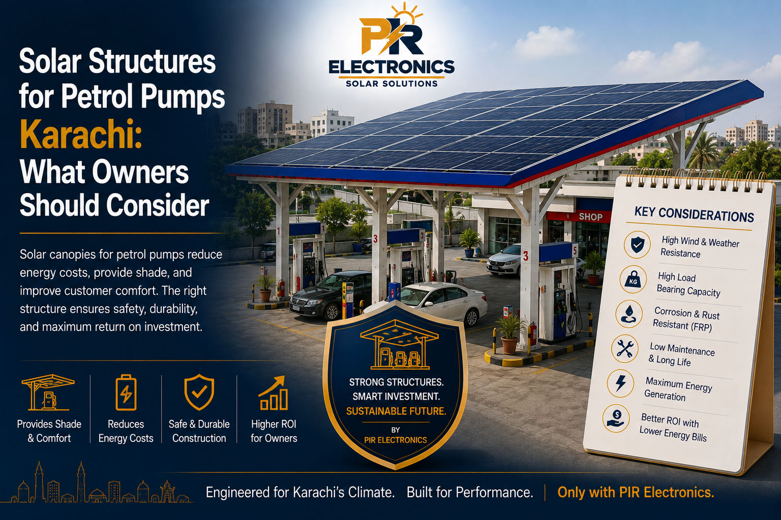 Solar Structures for Petrol Pumps Karachi: What Owners Should Consider