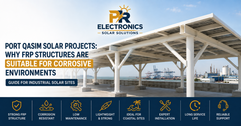 FRP solar structures Port Qasim
