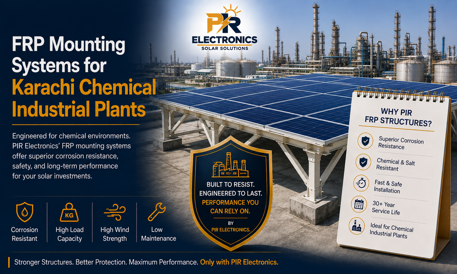 FRP Mounting Systems for Karachi Chemical Plants