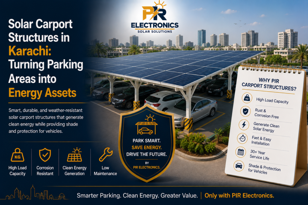 solar carport structures Karachi